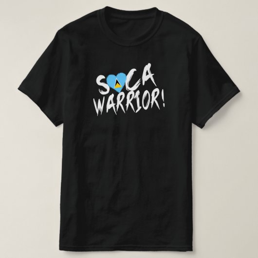St. Lucian Soca Warrio Fahne T-Shirt (Design vorne)