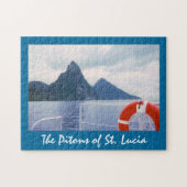 St LuciaPitons vom Seepuzzlespiel Puzzle (Horizontal)