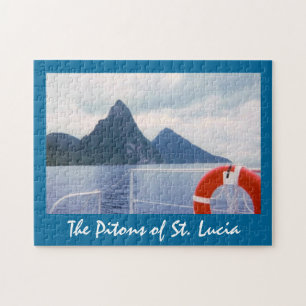 St LuciaPitons vom Seepuzzlespiel Puzzle
