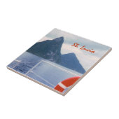 St LuciaPitons von der Seefliese Fliese (Seite)