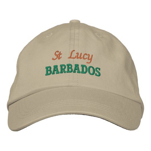 St. Lucy, Barbados bestickte Baseballkappe (Vorderseite)