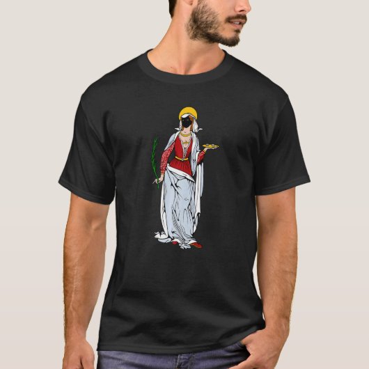 St. Lucy St. Lucia Schutzpatron der Augen und Blin T-Shirt (Vorderseite)