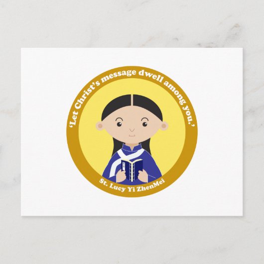 St. Lucy Yi ZhenMei Postkarte (Vorderseite)