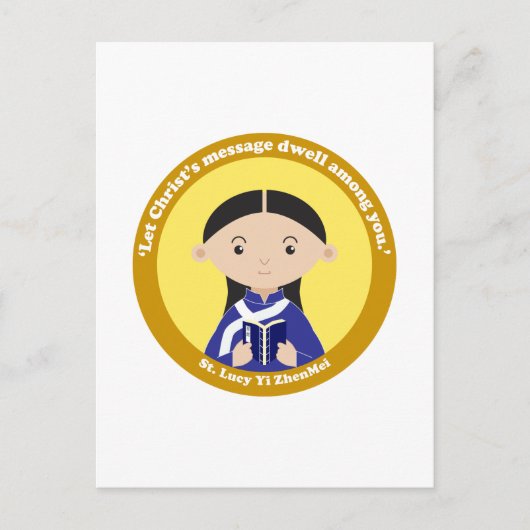 St. Lucy Yi ZhenMei Postkarte (Vorderseite)