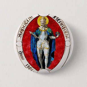 St. Ludwig IX. von Frankreich Schutzpatron der Kön Button