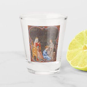 St. Ludwig IX. von Frankreich Schutzpatron der Kön Schnapsglas