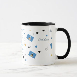 St. Luica Roots Pattern Tasse   Karibische Flagge