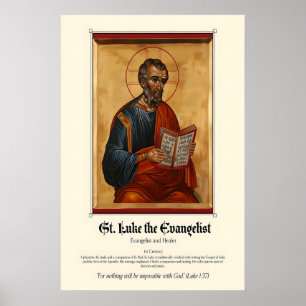 St. Lukas der Evangelist Kunst Schutzpatron von Poster