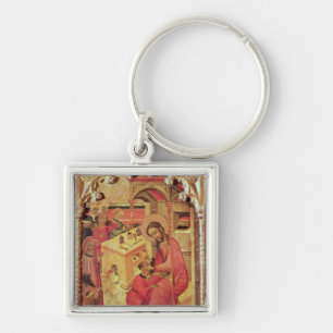 St Luke, das auf dem Kopf eines Mannes, c.1400-30 Schlüsselanhänger
