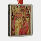 St Luke, das auf dem Kopf eines Mannes, c.1400-30 Silbernes Ornament (Rechts)