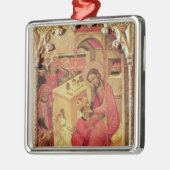 St Luke, das auf dem Kopf eines Mannes, c.1400-30 Silbernes Ornament (Links)