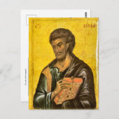 St. Luke das Evangelistische Icon Orthodox Christl Postkarte (Vorne/Hinten)