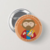 St Luke der Evangelist Button (Vorne & Hinten)