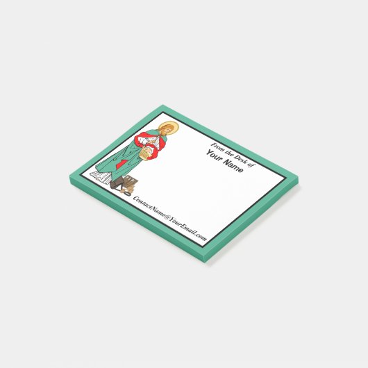 St. Luke, geliebter Arzt (RLS 08; MedVers.) Post-it Klebezettel (angewinkelt)