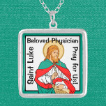 St. Luke, geliebter Arzt (RLS 08; MedVers.) Versilberte Kette<br><div class="desc">Bevor er Evangelist war, war St. Luke Arzt - vielleicht Schiffsarzt. Als gebürtiger Grieche war er ein Erbe der medizinischen Ausbildung, das in der alten Welt unerreichbar war. Laut griechischem Mythos war Asclepius, Sohn von Apollo, der erste Arzt, und bis heute ist der Gott von Asclepius ein universelles Symbol für...</div>