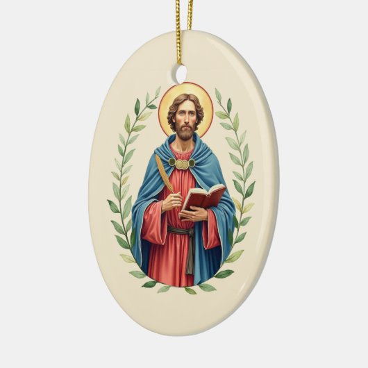 St Luke God's Peace and Blessings with Scripture Keramik Ornament (Links)
