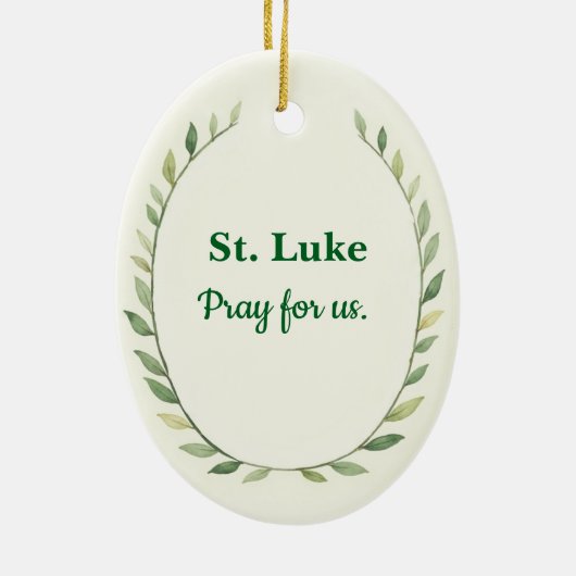 St Luke God's Peace and Blessings with Scripture Keramik Ornament (Hinten)
