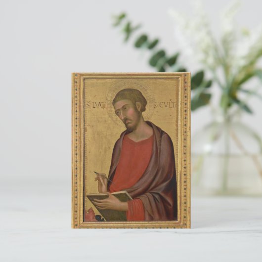 St. Luke Orthodox Christliches Symbol Postkarte (Stehend Vorderseite)