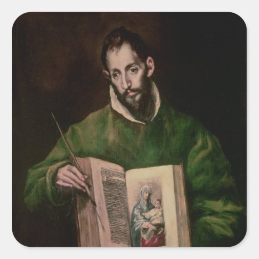 St. Luke Quadratischer Aufkleber (Vorderseite)