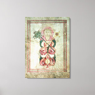 St Luke und sein winged Kalb Leinwanddruck