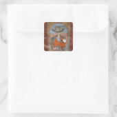 St. Luke, vom Evangelium des hl. Quadratischer Aufkleber (Tasche)