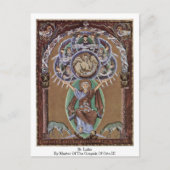 St. Luke vom Meister der Evangelien von Otto III. Postkarte (Vorderseite)