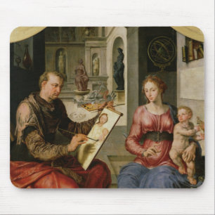 St Luke, welches die Jungfrau, c.1545 malt Mousepad
