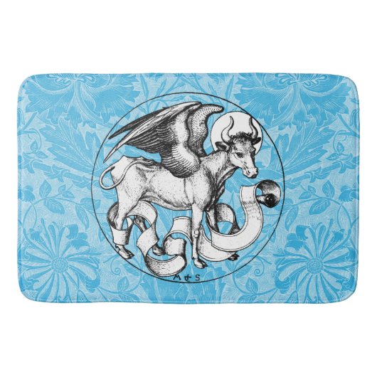 St. Luke's Emblem Winged Bull Badematte (Vorderseite)