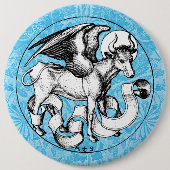 St. Luke's Emblem Winged Bull Button (Vorderseite)