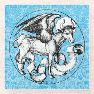 St. Luke's Emblem Winged Bull Glasuntersetzer