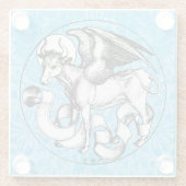 St. Luke's Emblem Winged Bull Glasuntersetzer (Rückseite)