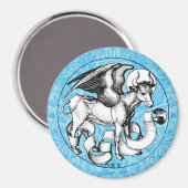 St. Luke's Emblem Winged Bull Magnet (Vorderseite/Rückseite)