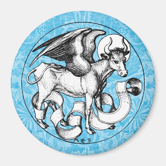 St. Luke's Emblem Winged Bull Magnet (Vorne)