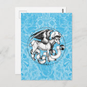 St. Luke's Emblem Winged Bull Postkarte (Vorne/Hinten)