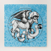 St. Luke's Emblem Winged Bull Puzzle (Vertikal)