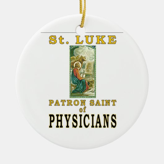 ST- LUKESchutzpatron-ÄRZTE Keramikornament (Vorne)