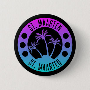 St. Maarten Blue Gradient Sint Martin Button