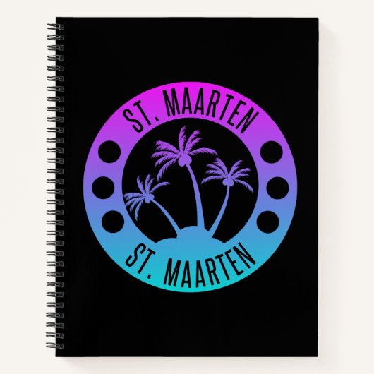 St. Maarten Blue Gradient Sint Martin Notizblock (Vorderseite)