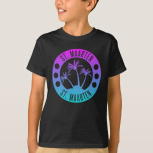 St. Maarten Blue Gradient Sint Martin T-Shirt