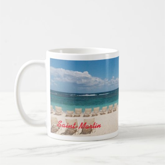 St. Maarten Caribbean Beach Tasse (Links)