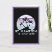 St. Maarten Das freundliche Retro der Insel Sint M Karte (Vorderseite)