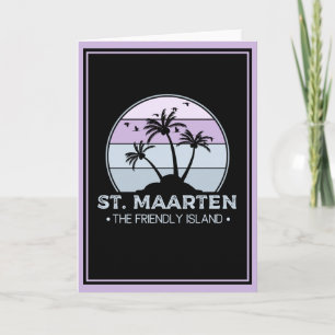 St. Maarten Das freundliche Retro der Insel Sint M Karte