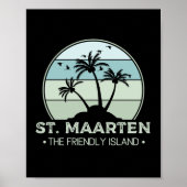 St. Maarten Das freundliche Retro der Insel Sint M Poster (Vorne)