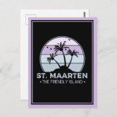 St. Maarten Das freundliche Retro der Insel Sint M Postkarte (Vorne/Hinten)