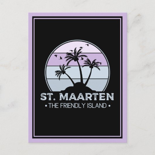 St. Maarten Das freundliche Retro der Insel Sint M Postkarte (Vorderseite)