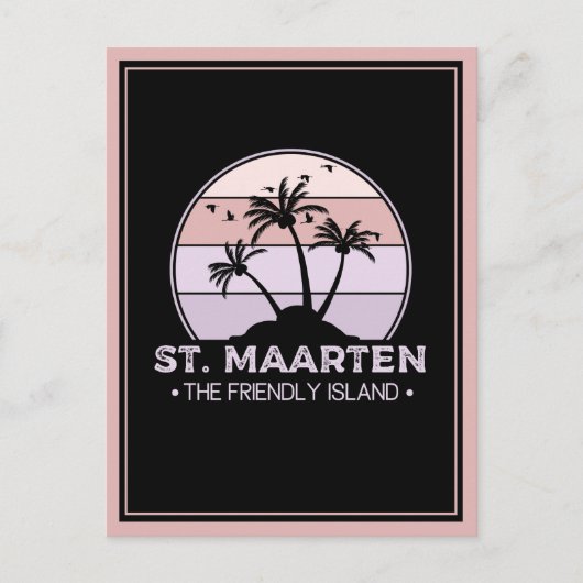 St. Maarten Das freundliche Retro der Insel Sint M Postkarte (Vorderseite)