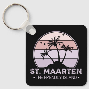 St. Maarten Das freundliche Retro der Insel Sint M Schlüsselanhänger