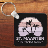 St. Maarten Das freundliche Retro der Insel Sint M Schlüsselanhänger (Vorderseite)