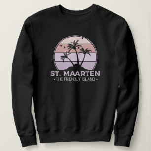 St. Maarten Das freundliche Retro der Insel Sint M Sweatshirt