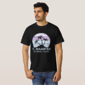 St. Maarten Das freundliche Retro der Insel Sint M T-Shirt (Vorne ganz)